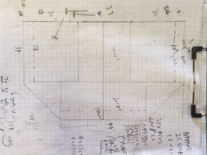 Rough sketch of bed/dinette 
