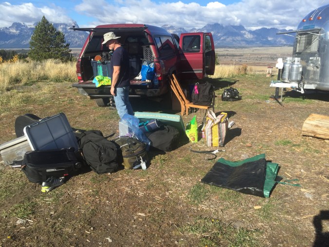 One month anniversary truck clean out and reorg - nice scenery though!