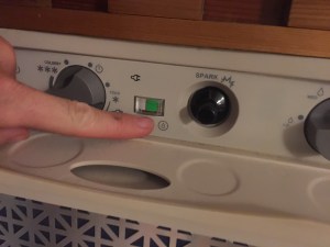 Red line in the green means the wine will be cold!